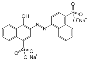 Formula chimica Azorubina