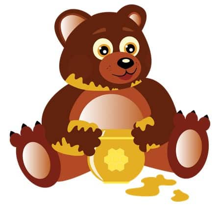 urs mănâncă miere